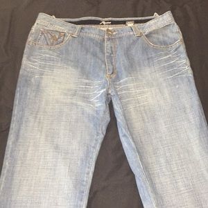 Requiem Goth Punk Men Blue Denim jeans